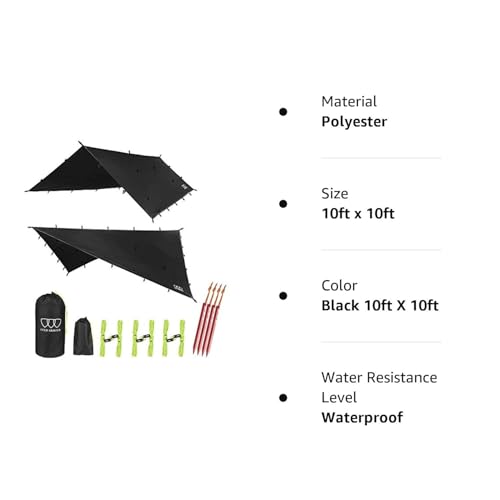 Waterproof Hammock Rain Fly Camping Tarp Shelter