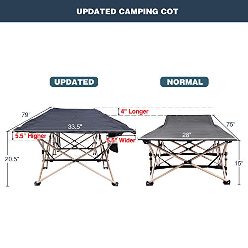 Portable Folding Camping Cot with Sleeping Pad