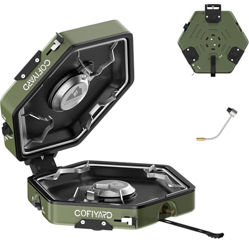 Portable 2 Burner Propane Camping Stove with Bag