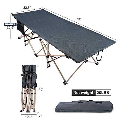 Portable Folding Camping Cot with Sleeping Pad