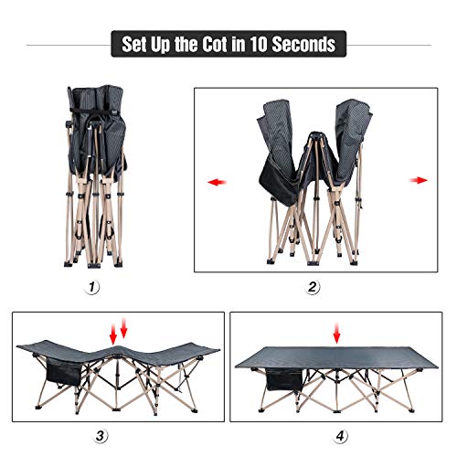 Portable Folding Camping Cot with Sleeping Pad