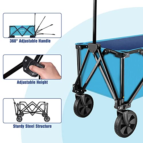 Collapsible Outdoor Camping Wagon with Removable Cart