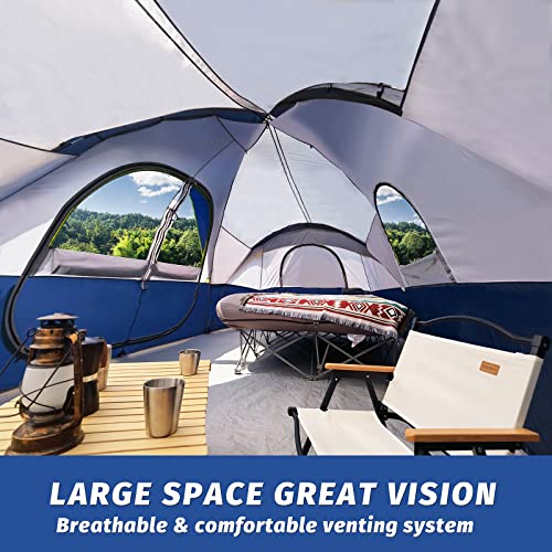 10 Person Family Camping Tent with Rainfly