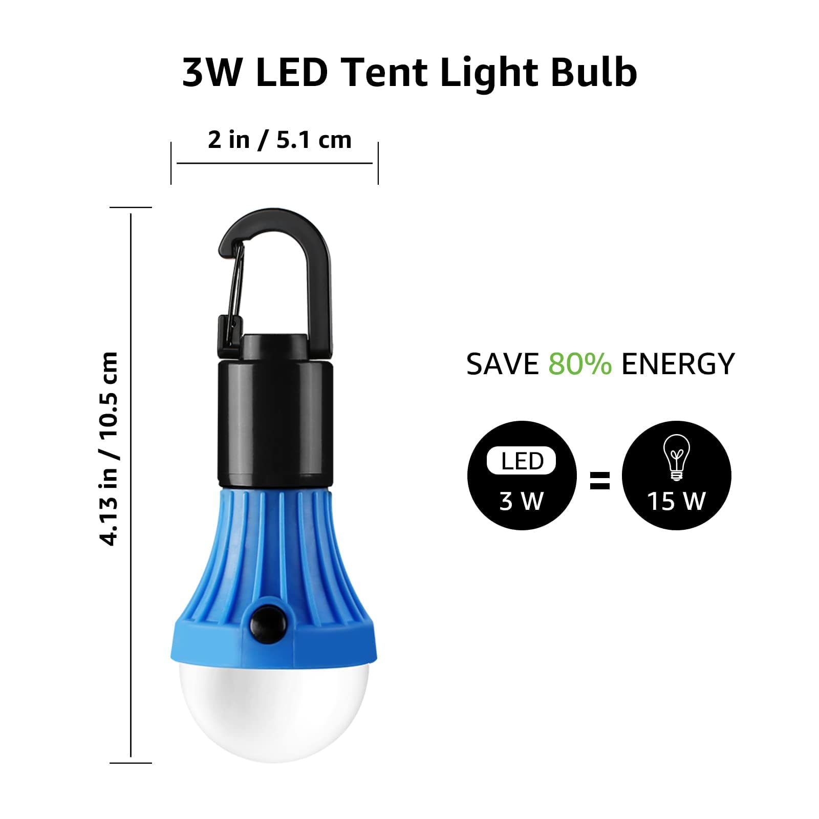 Portable LED Camping Lantern with Hanging Hook