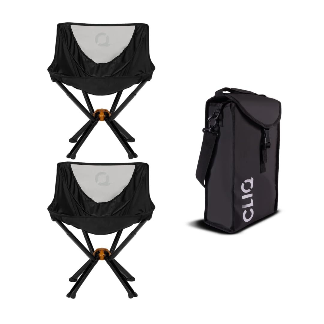 CLIQ Portable Chair Version 1.0 - Lightweight Folding Chair for Camping - Supports 300 Lbs - Perfect for Outdoor