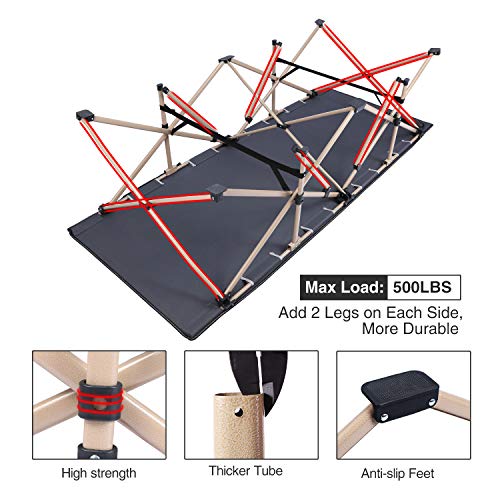 Portable Folding Camping Cot with Sleeping Pad