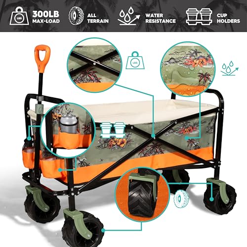 Heavy Duty Folding Outdoor Camping Wagon Cart