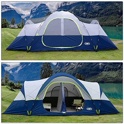 10 Person Family Camping Tent with Rainfly