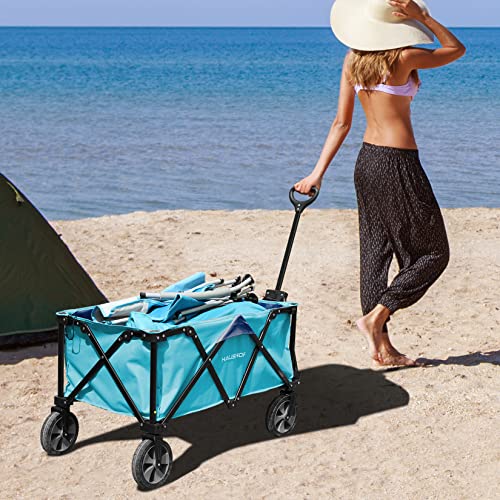 Collapsible Outdoor Camping Wagon with Removable Cart