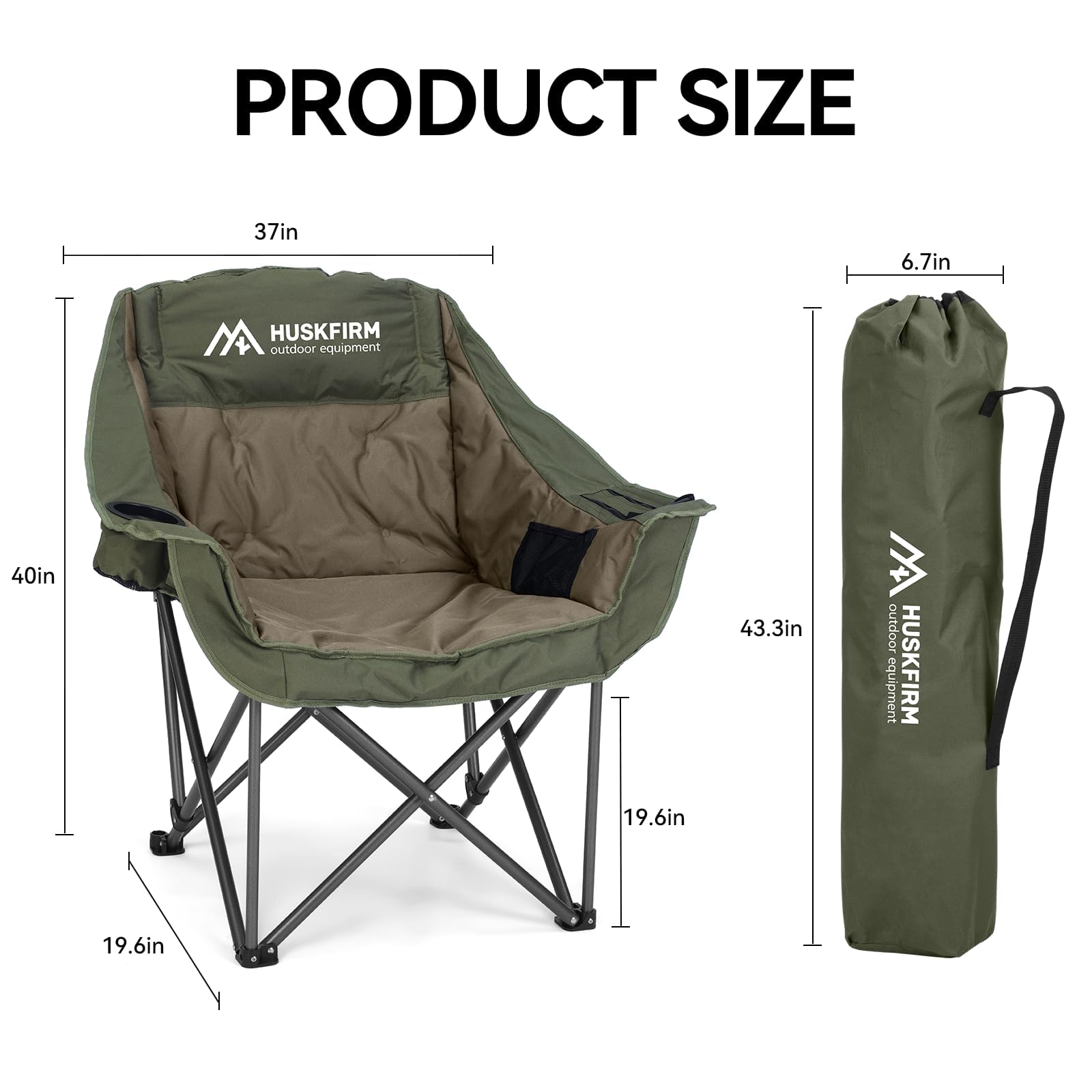 2 Pack Portable Folding Camping Chairs
