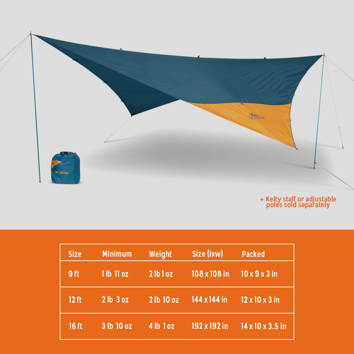 Portable Waterproof Camping Tarp Sun Shelter Rainfly