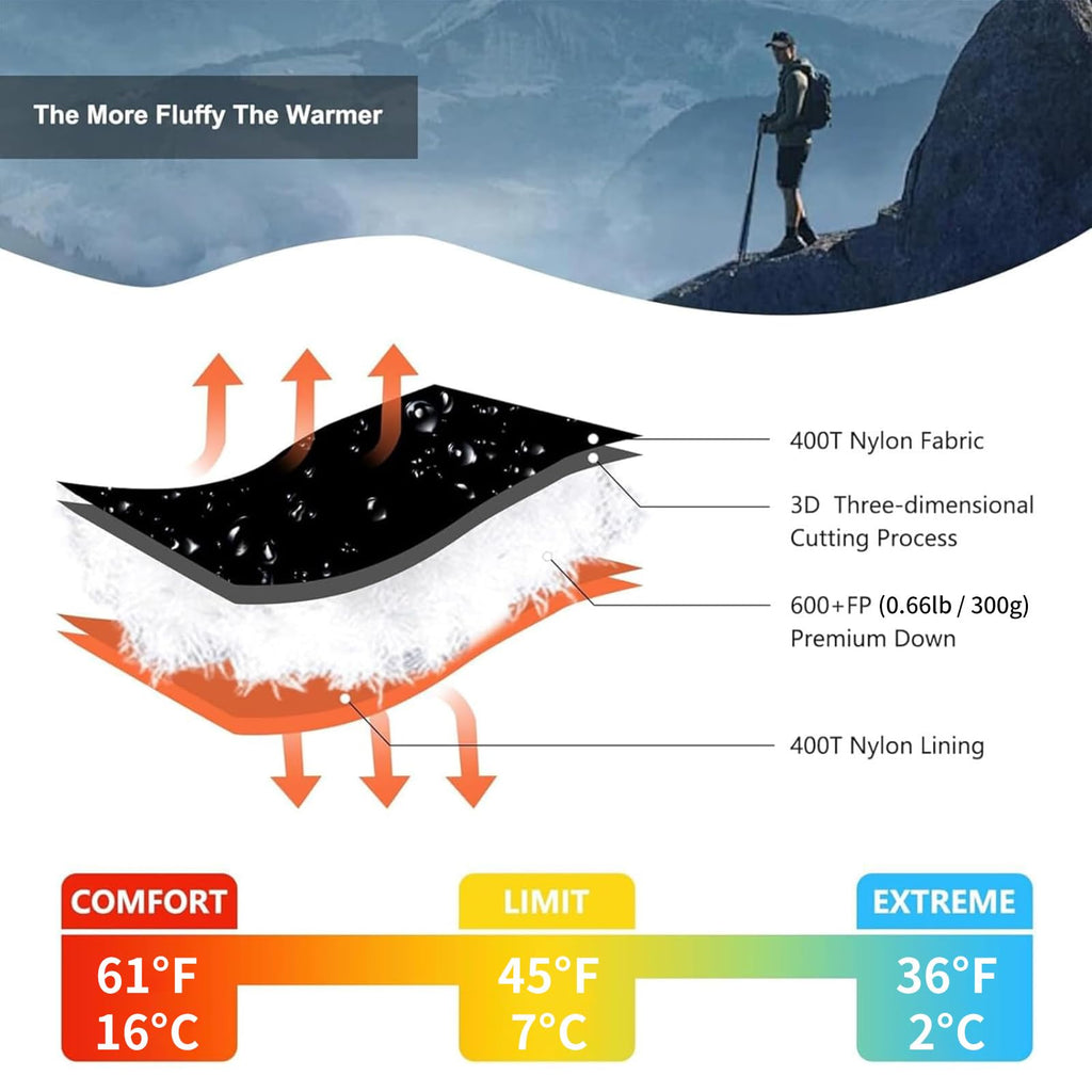 Ultralight Down Sleeping Bag for Camping Hiking