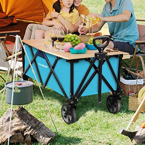 Collapsible Outdoor Camping Wagon with Removable Cart