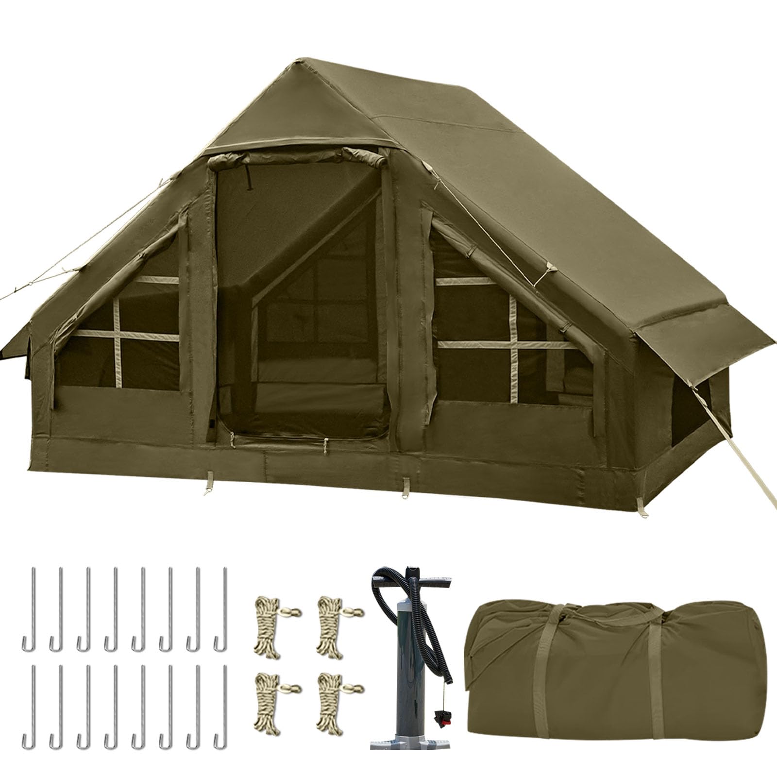 Inflatable Waterproof Camping Tent with Hand Pump