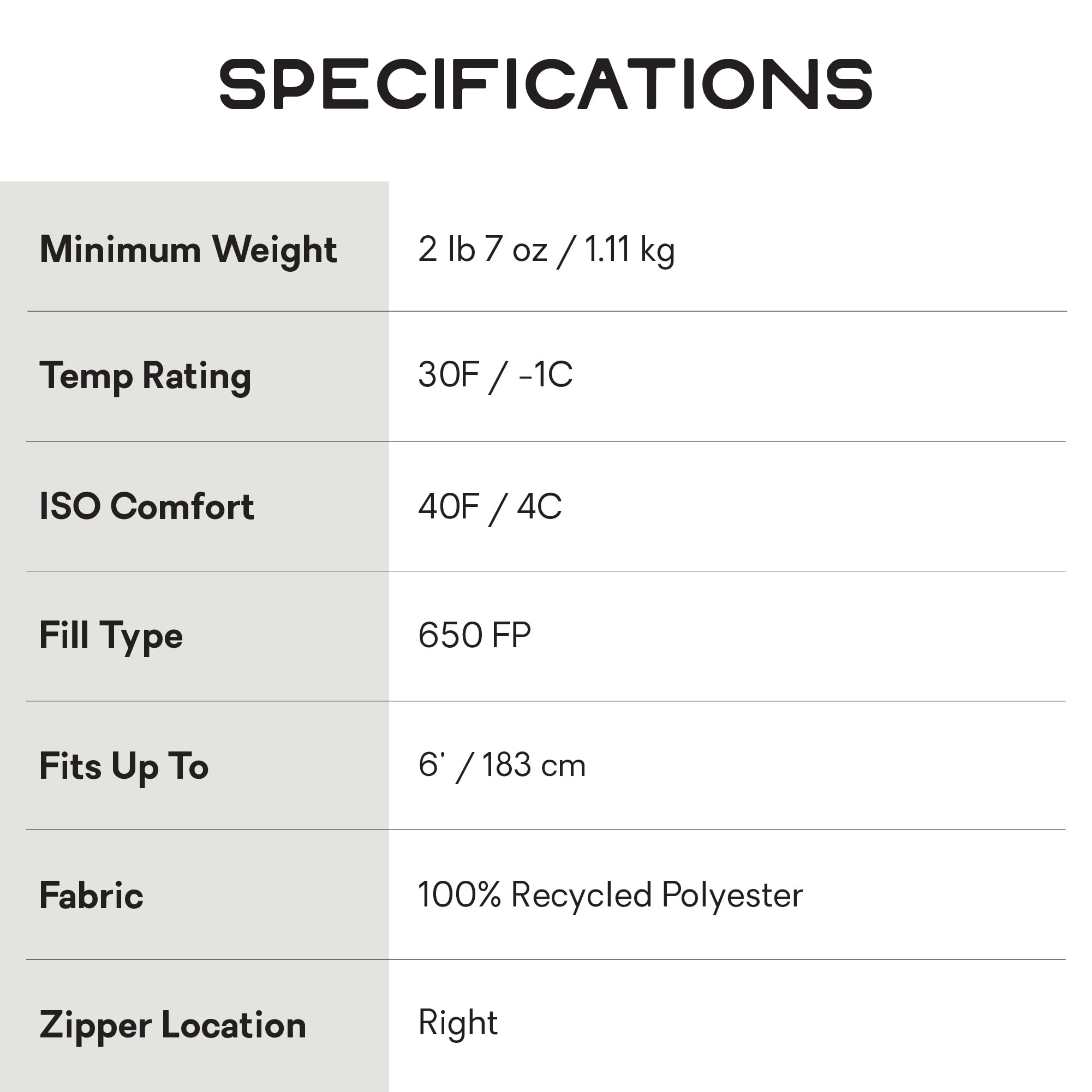 Down Sleeping Bag for Camping and Backpacking