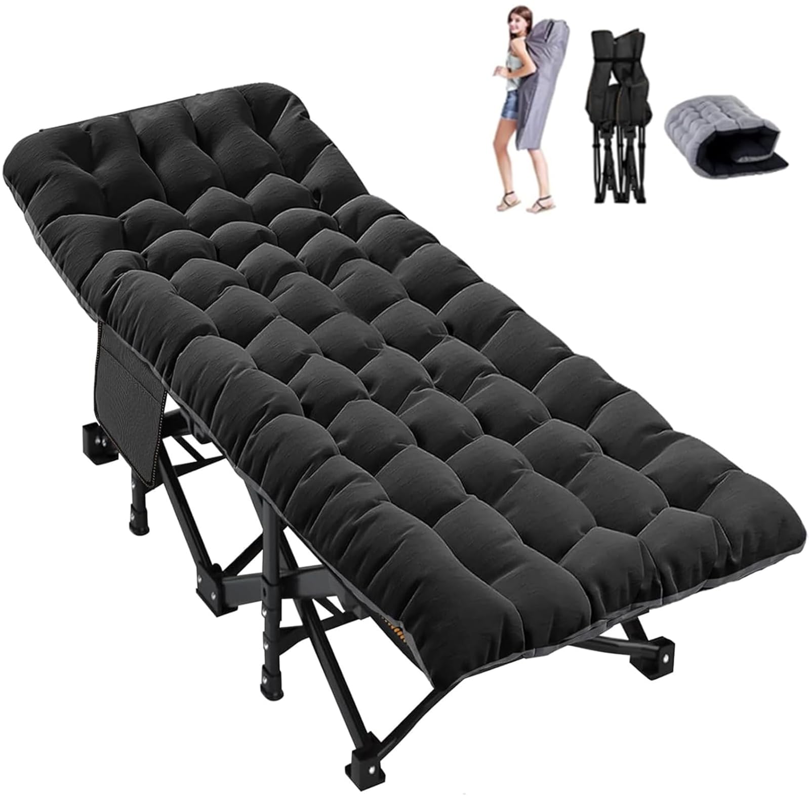 Portable Folding Camping Cot with Mattress
