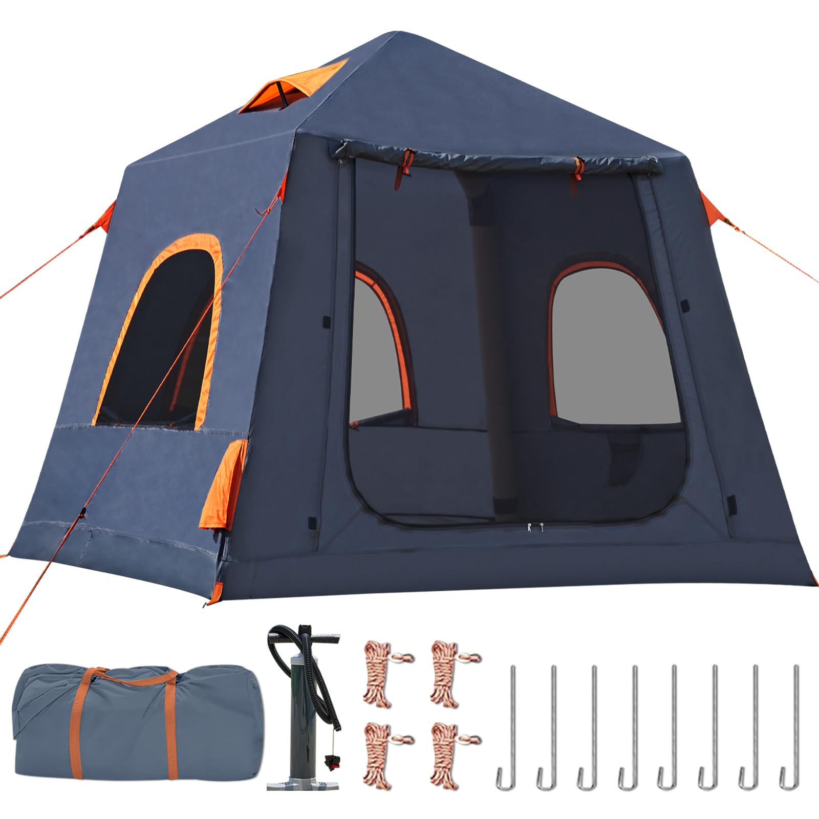 Inflatable Waterproof Camping Tent with Hand Pump