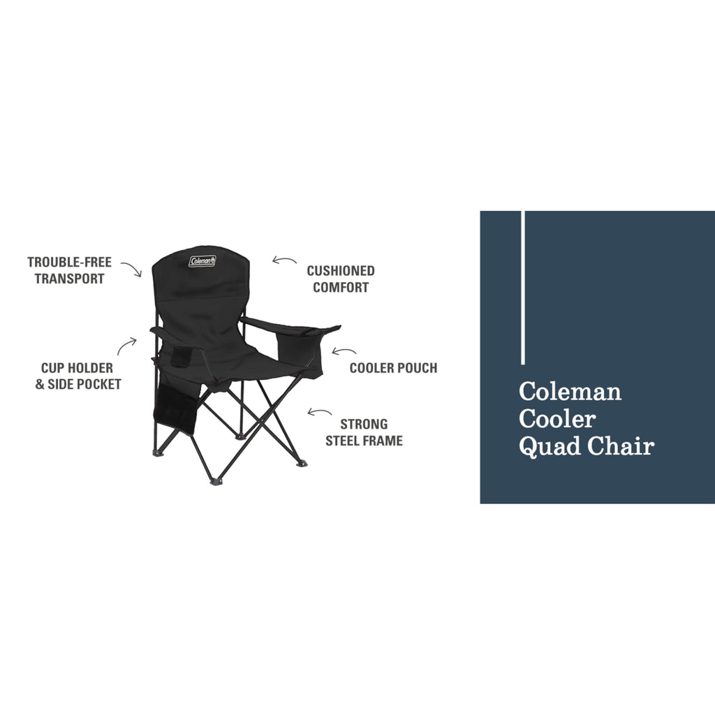 Portable Camping Chair with Cooler and Cup Holder