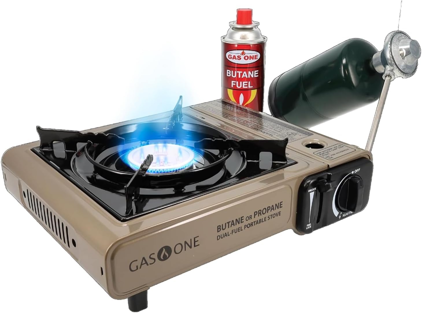 Dual Fuel Portable Camping Stove with Carry Case