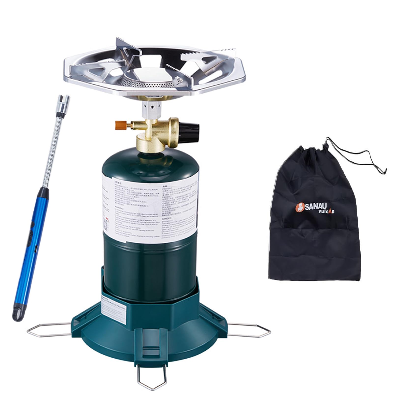 10000 BTU Propane Camping Stove with Adjustable Flame