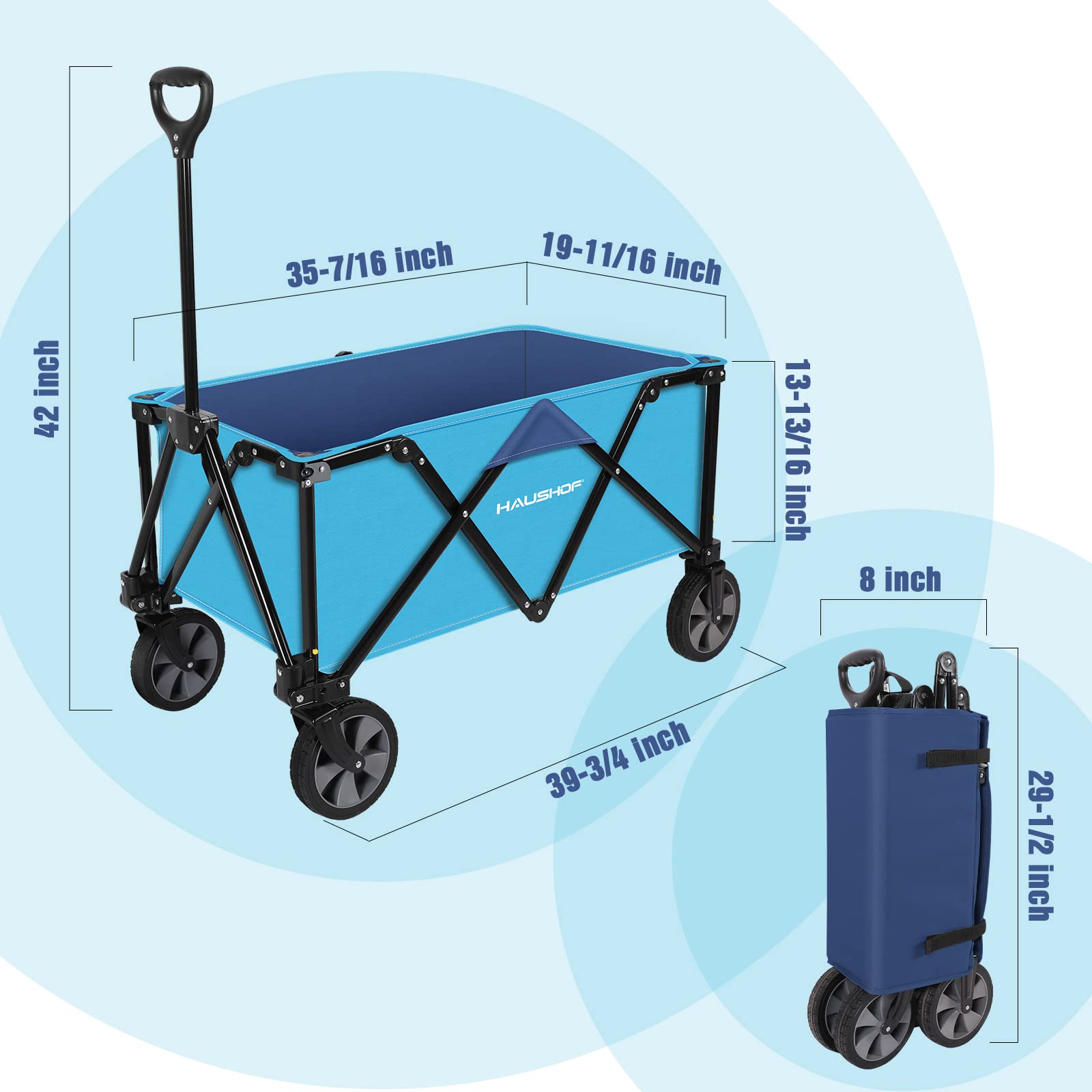 Collapsible Outdoor Camping Wagon with Removable Cart