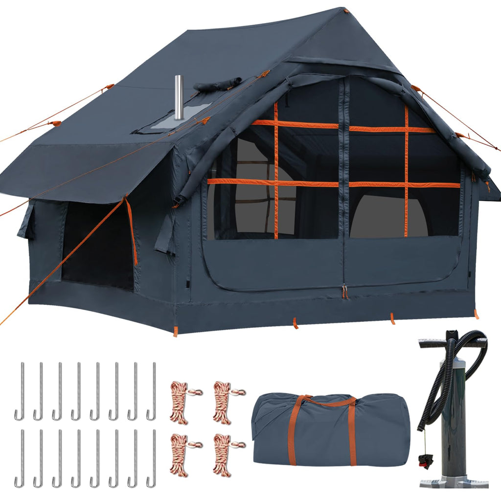 Inflatable Waterproof Camping Tent with Hand Pump