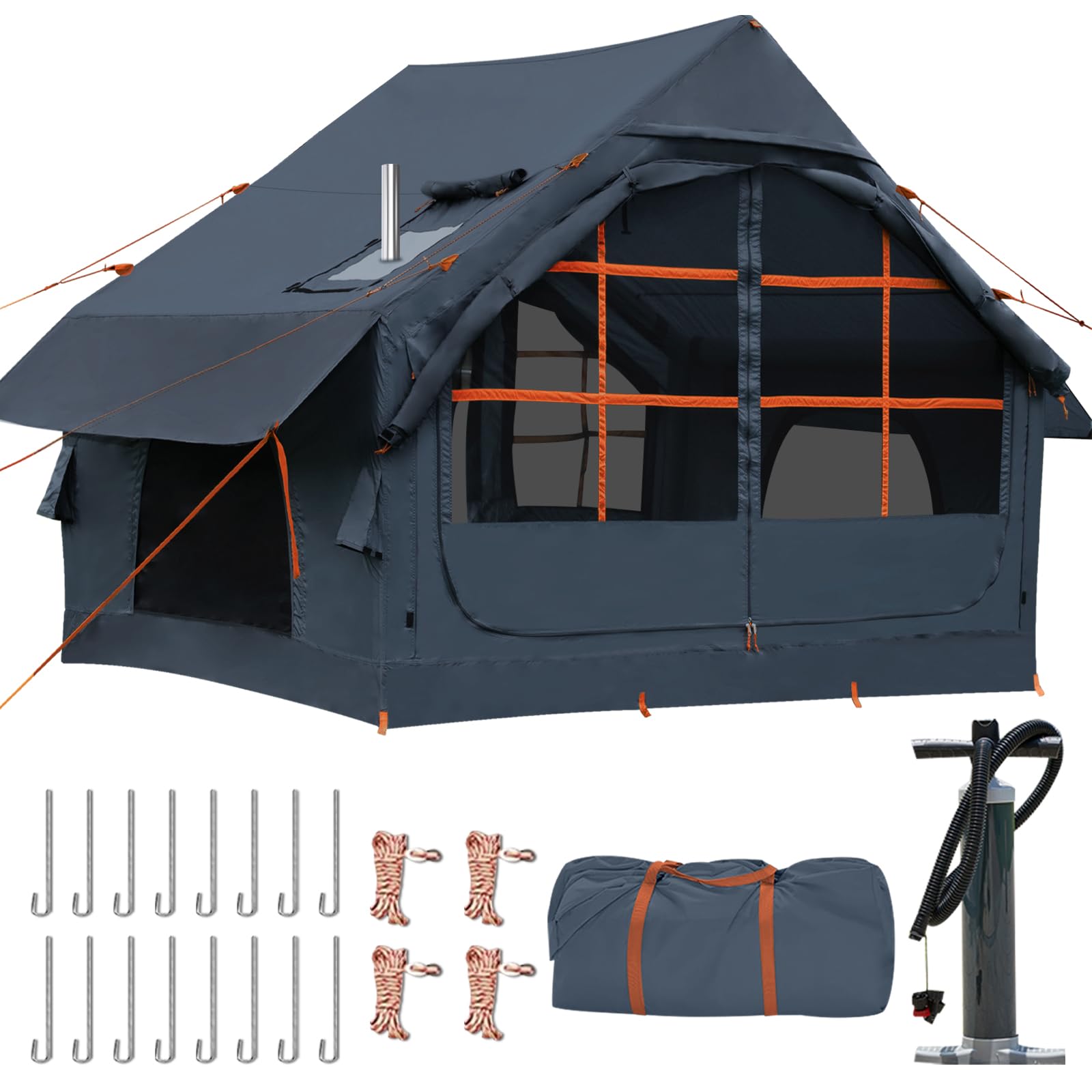 Inflatable Waterproof Camping Tent with Hand Pump