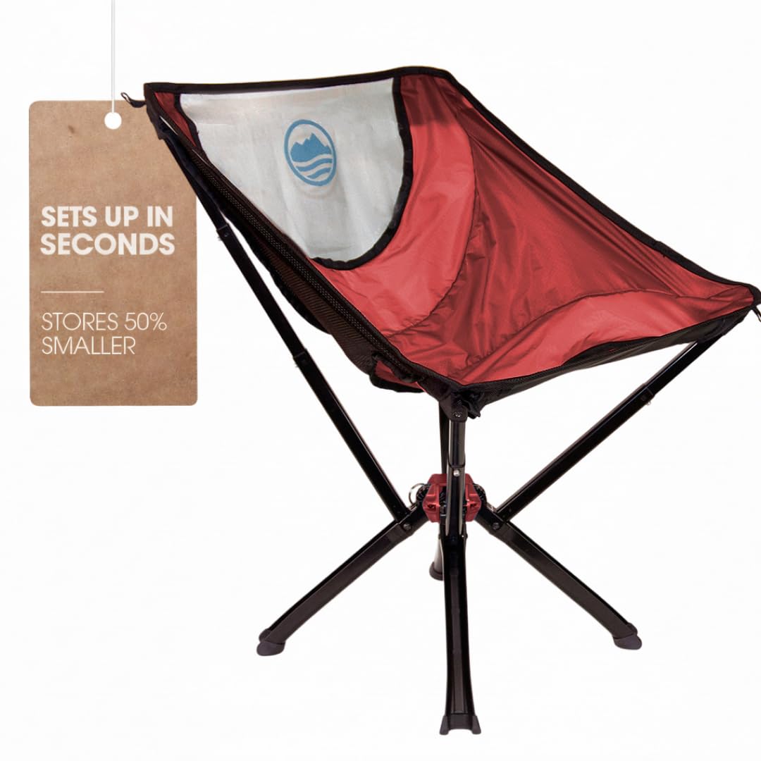 CLIQ Portable Chair Version 1.0 - Lightweight Folding Chair for Camping - Supports 300 Lbs - Perfect for Outdoor