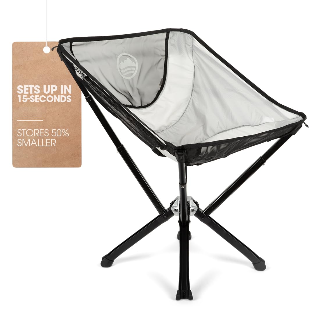 CLIQ Portable Chair Version 1.0 - Lightweight Folding Chair for Camping - Supports 300 Lbs - Perfect for Outdoor