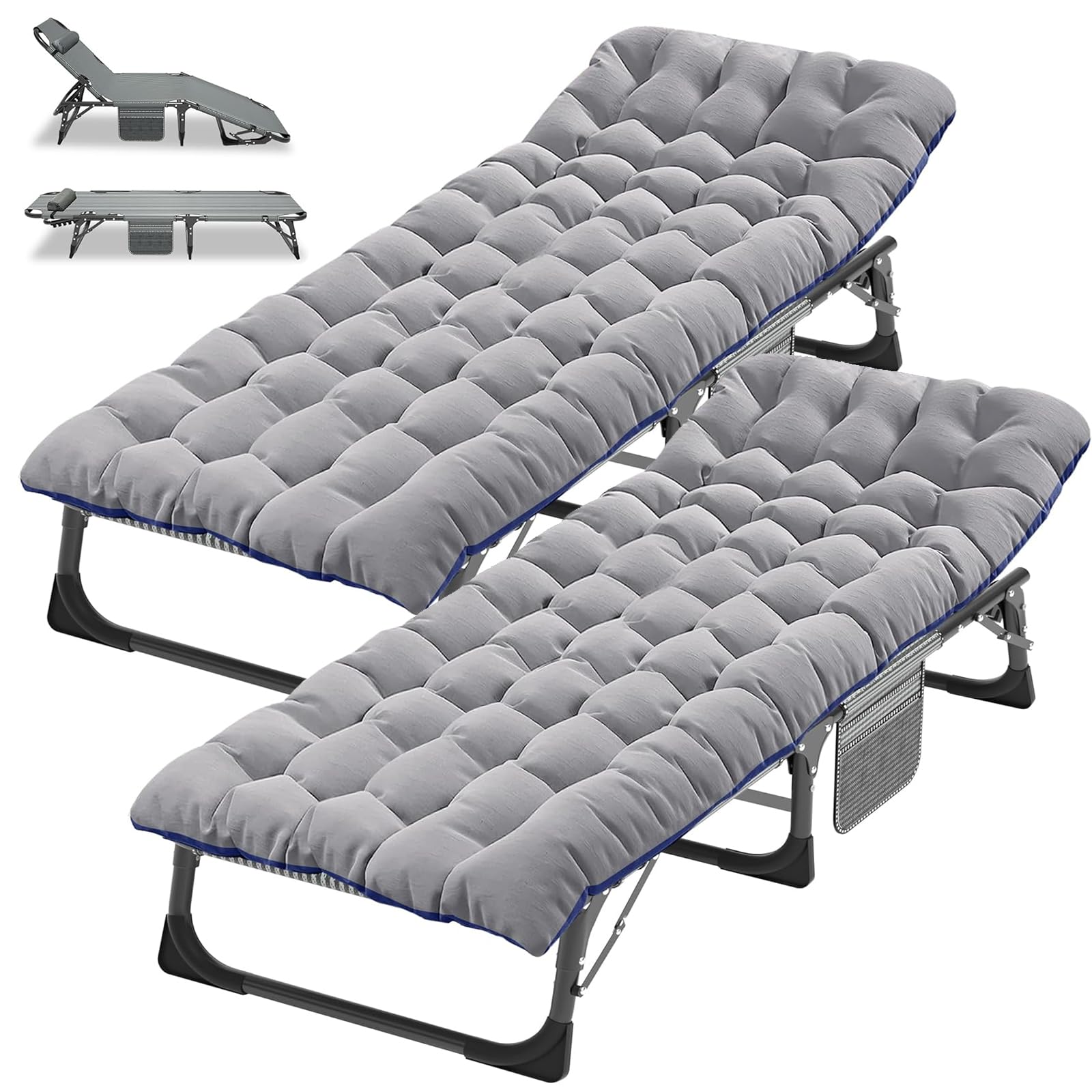 Portable Folding Camping Cot with Mattress