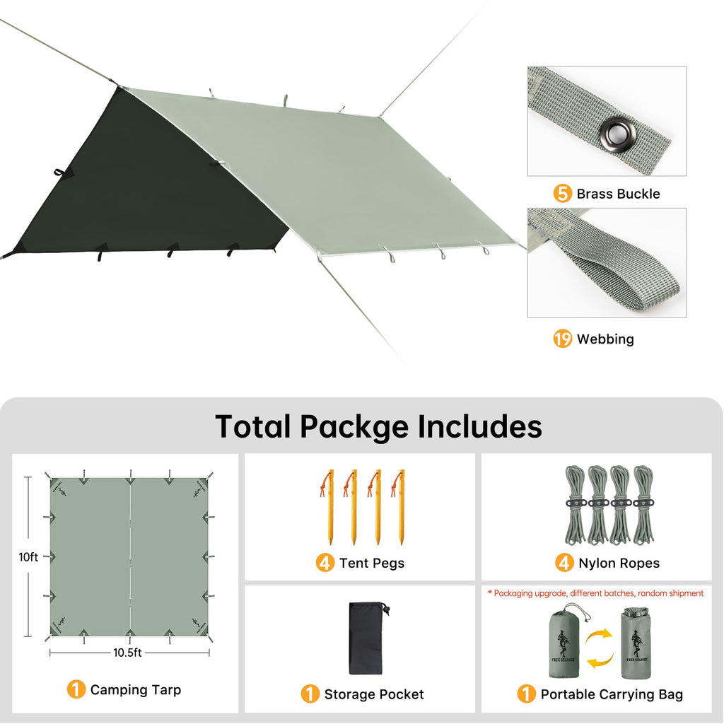 Waterproof Portable Camping Tarp Shelter Awning