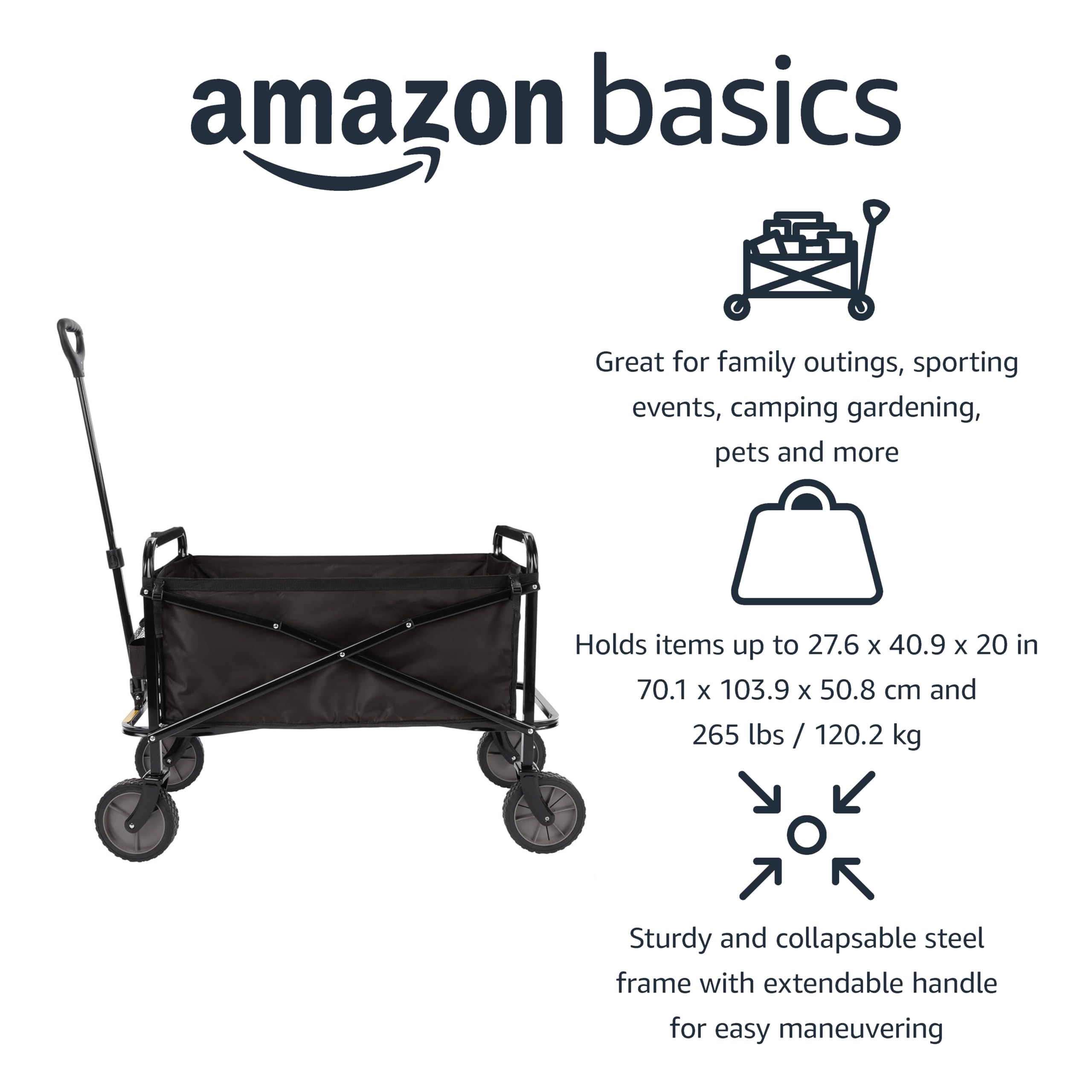 Collapsible Folding Outdoor Utility Wagon Cart