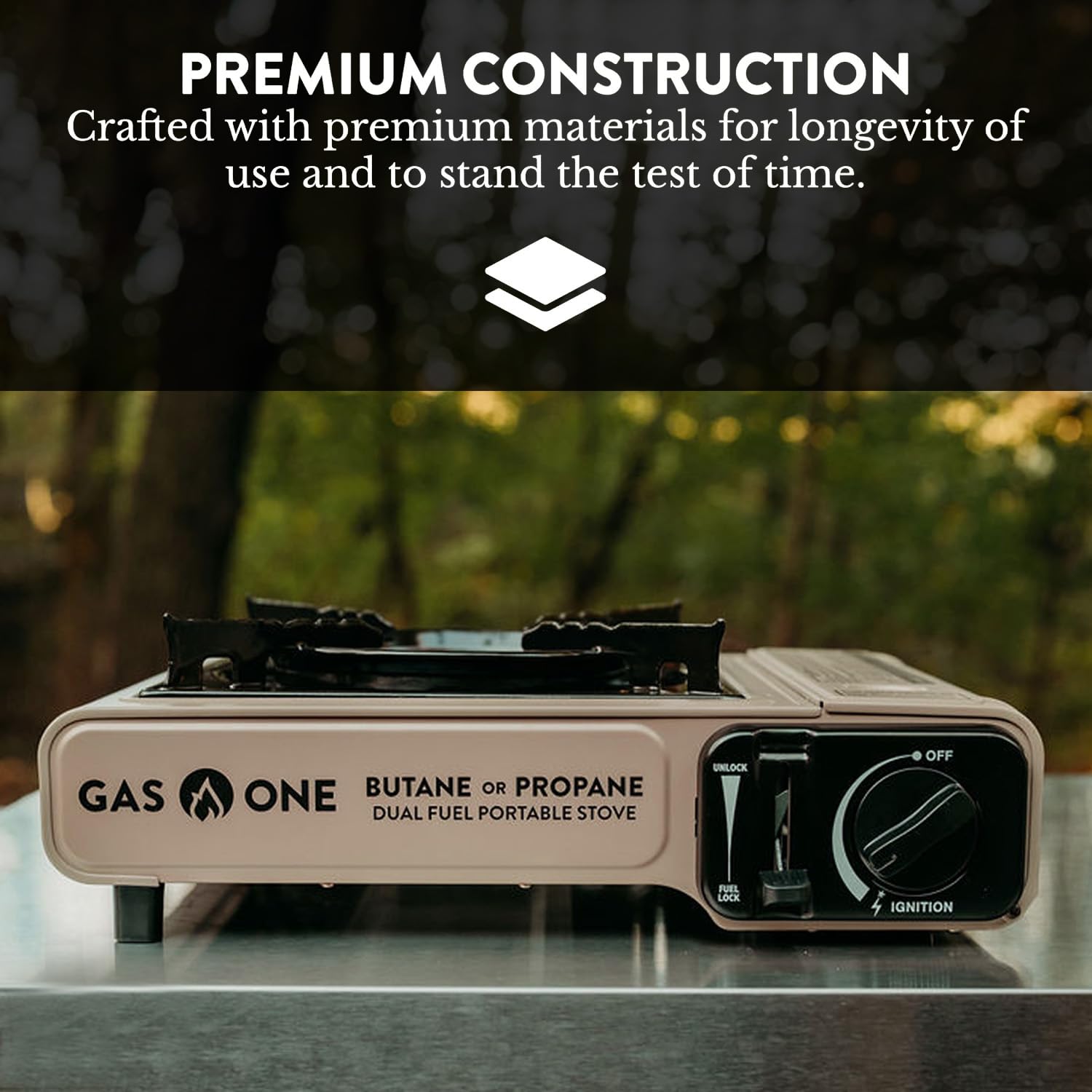 Dual Fuel Portable Camping Stove with Carry Case