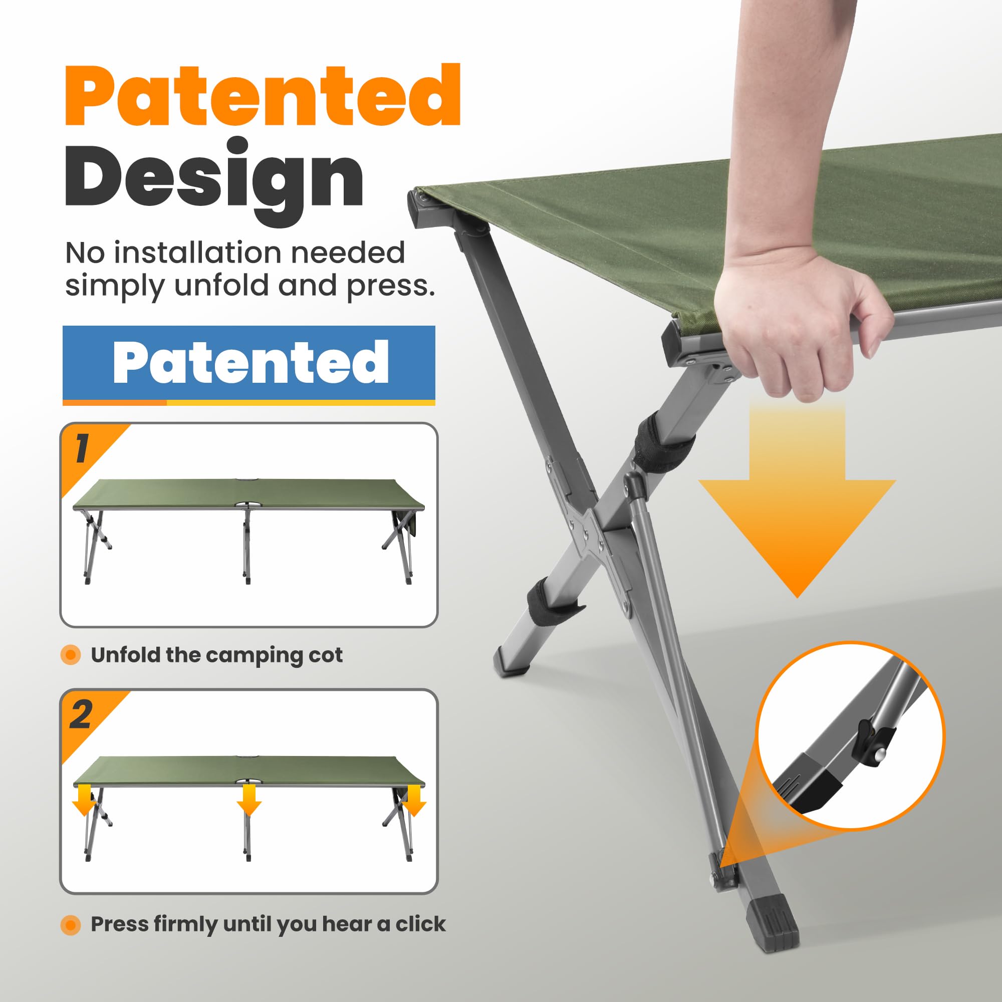 Portable Folding Camping Cot Bed