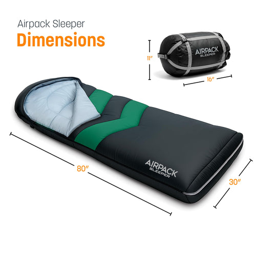 All In One Sleeping Bag with Inflatable Pad