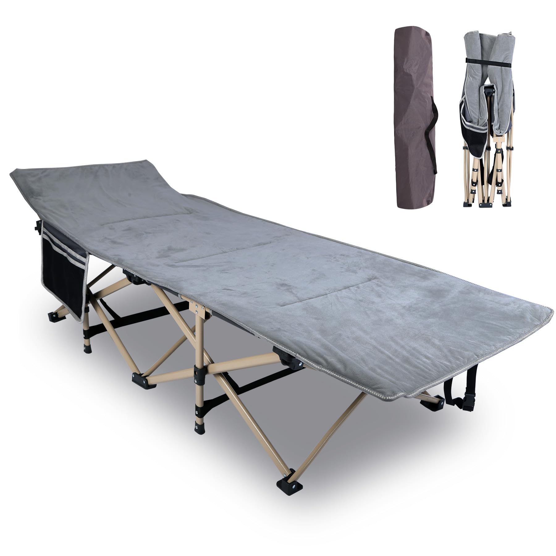 Portable Folding Camping Cot with Sleeping Pad