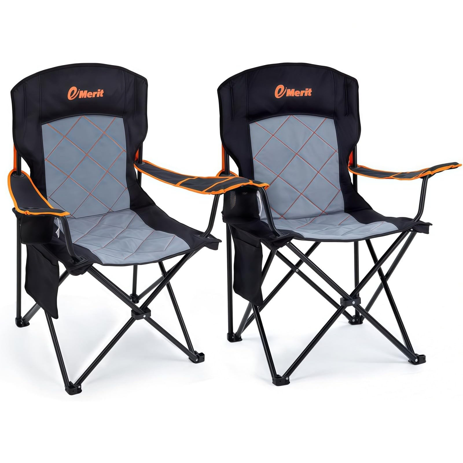Heavy Duty Foldable Camping Chair with Cup Holder