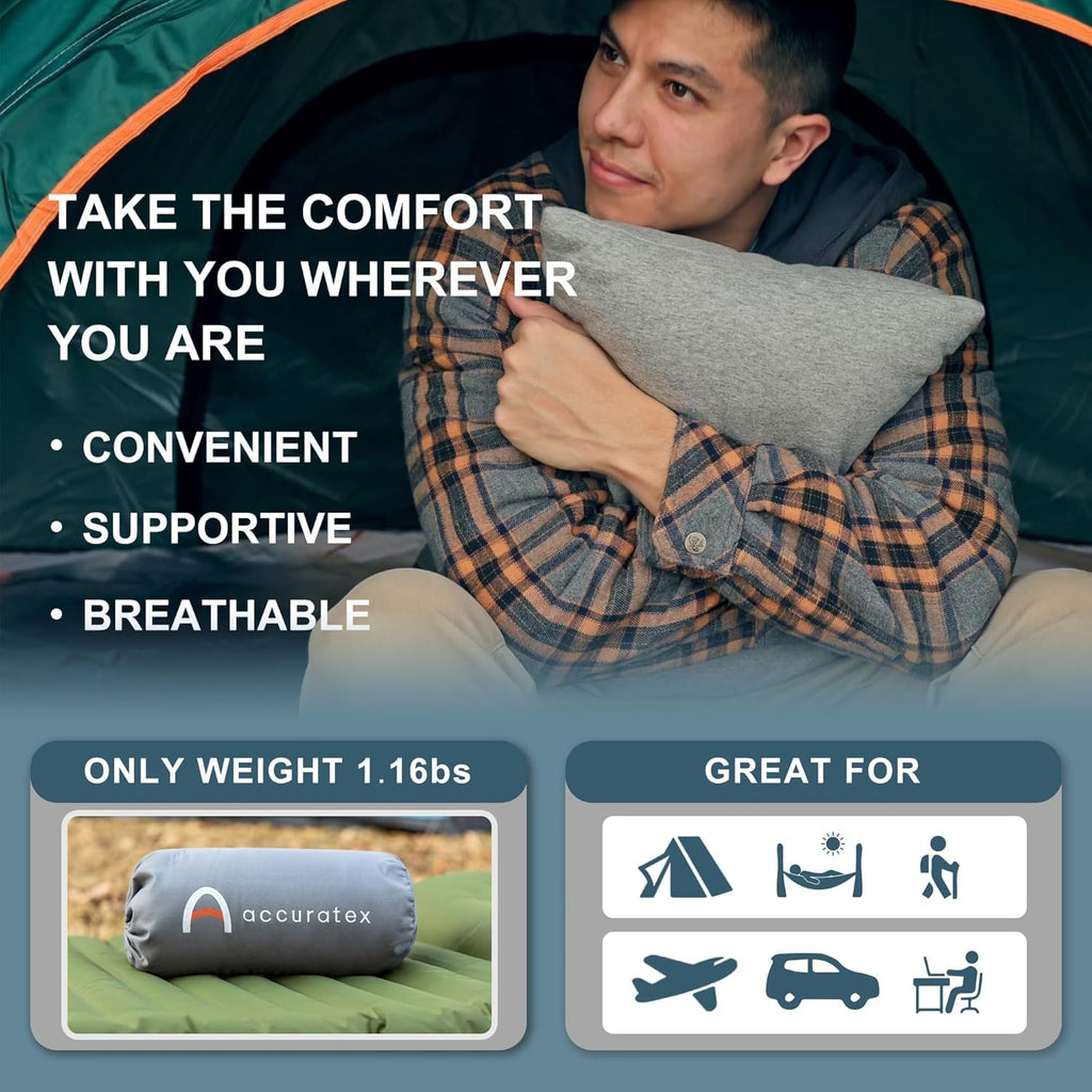 Cotton Cover Camping Pillow for Outdoor Use