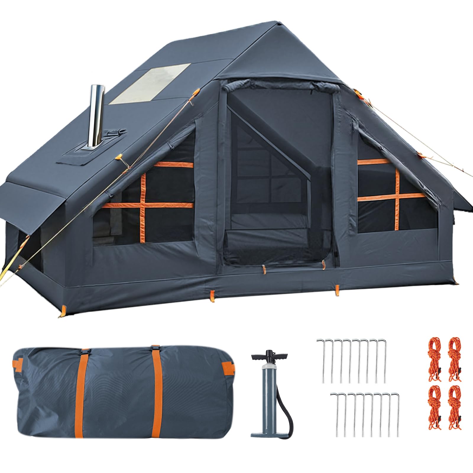 Inflatable Waterproof Camping Tent with Hand Pump