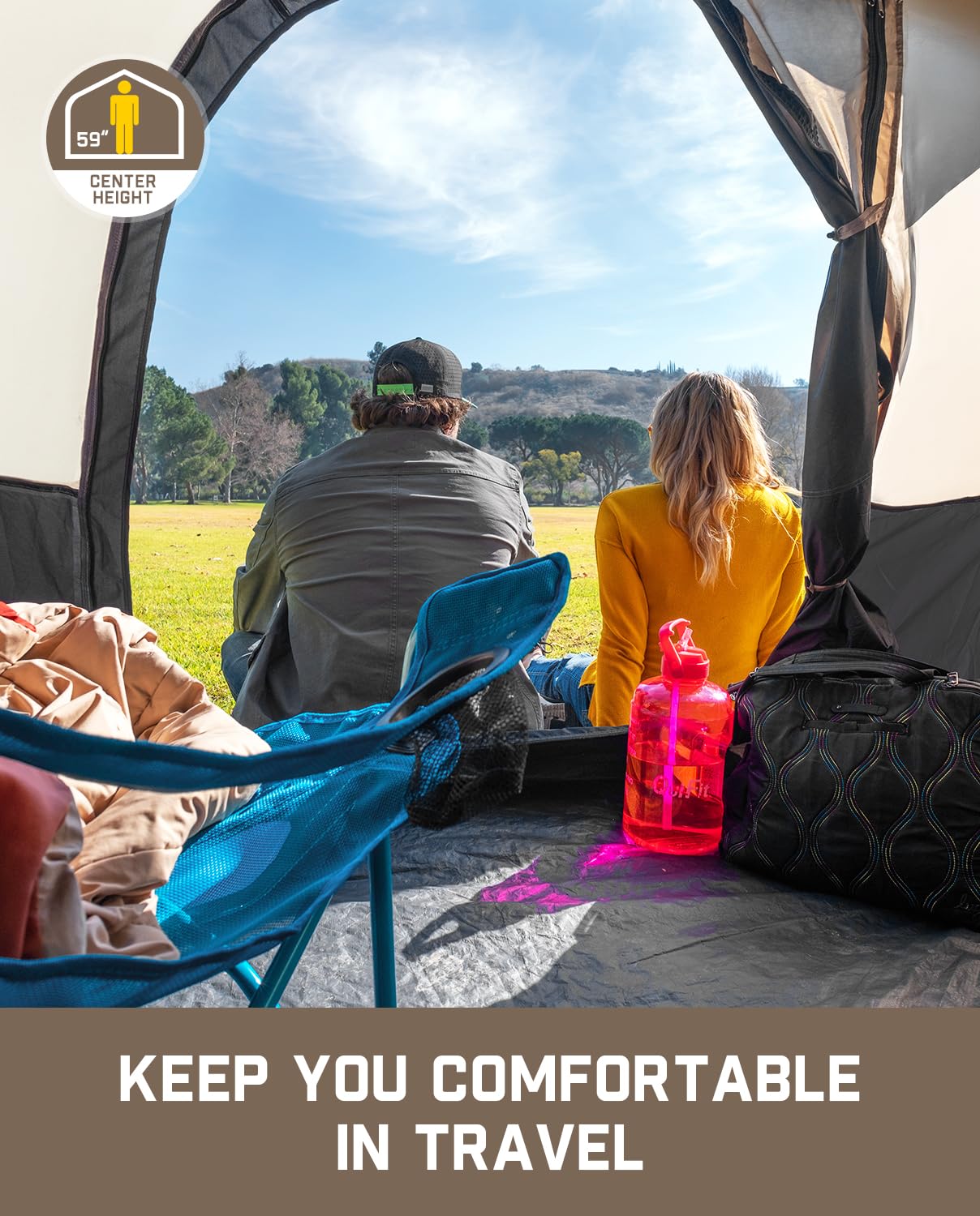Instant Cabin Camping Tent with Rainfly