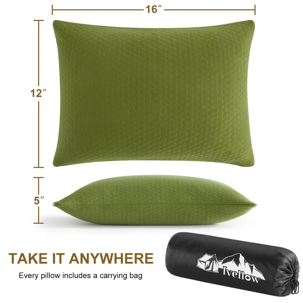 Compressible Memory Foam Camping Pillow