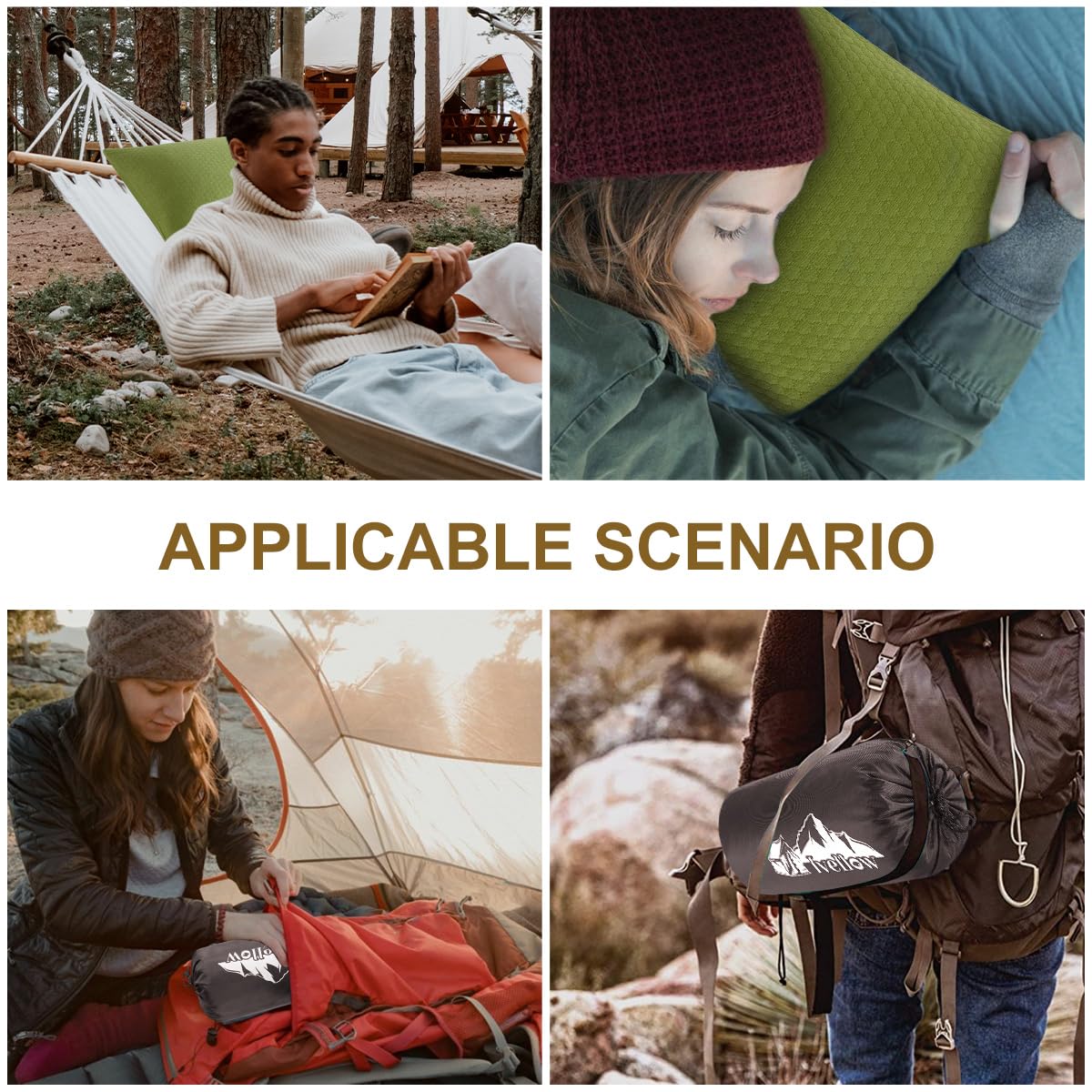 Compressible Memory Foam Camping Pillow