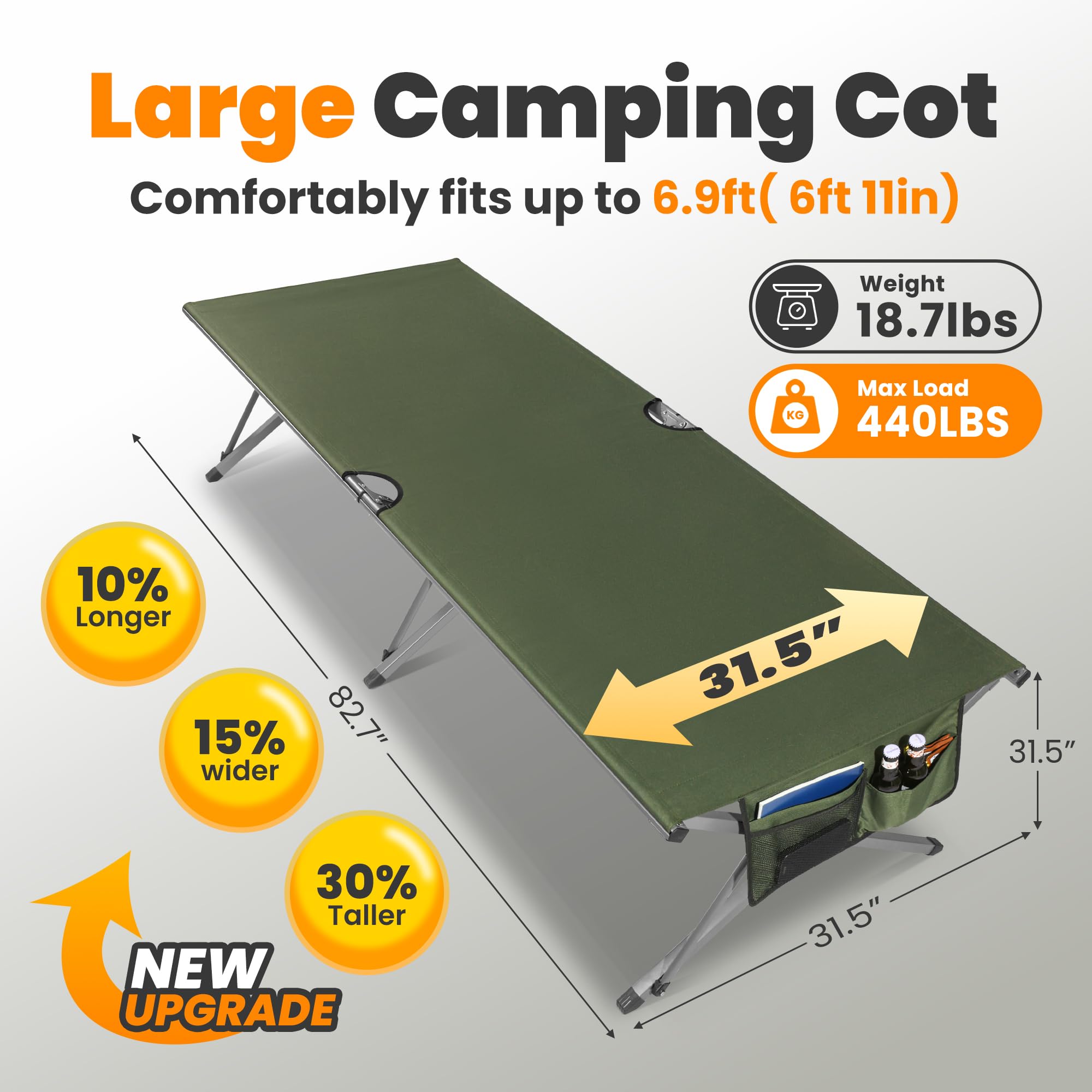 Portable Folding Camping Cot Bed