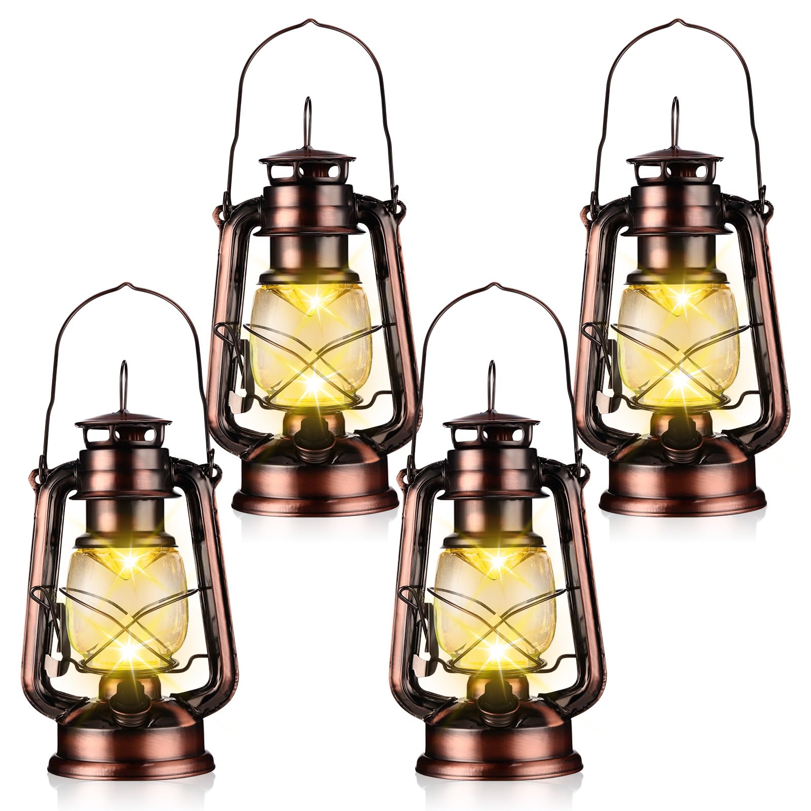 Vintage LED Hurricane Lantern with Dimmer Switch