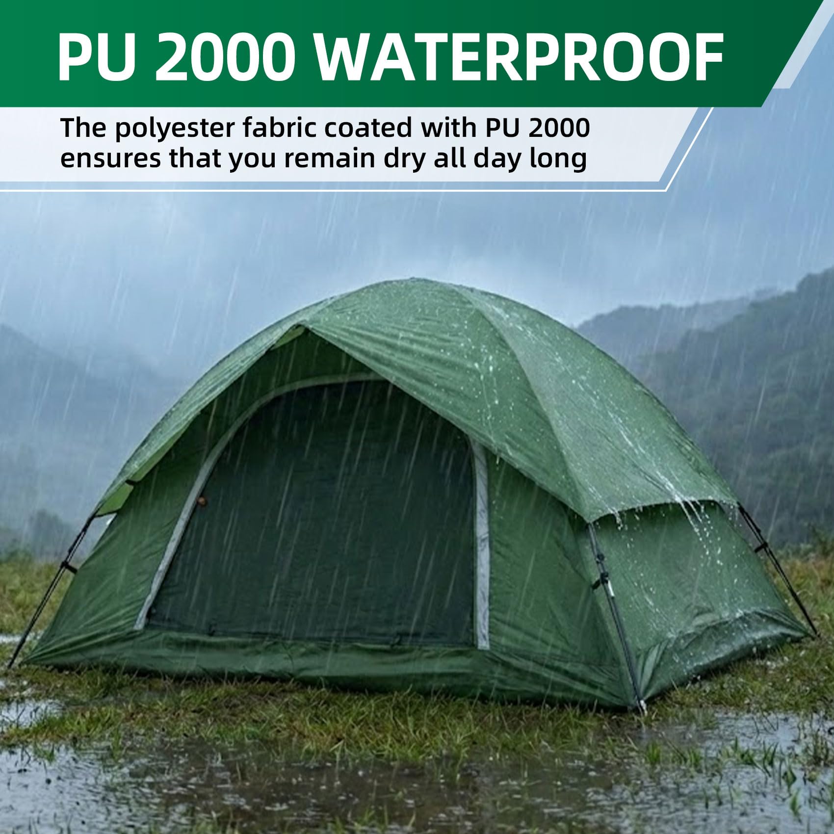 Waterproof Camping Tent for 2-6 Person