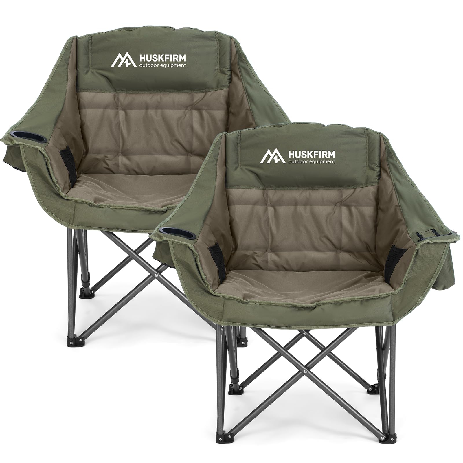 2 Pack Portable Folding Camping Chairs