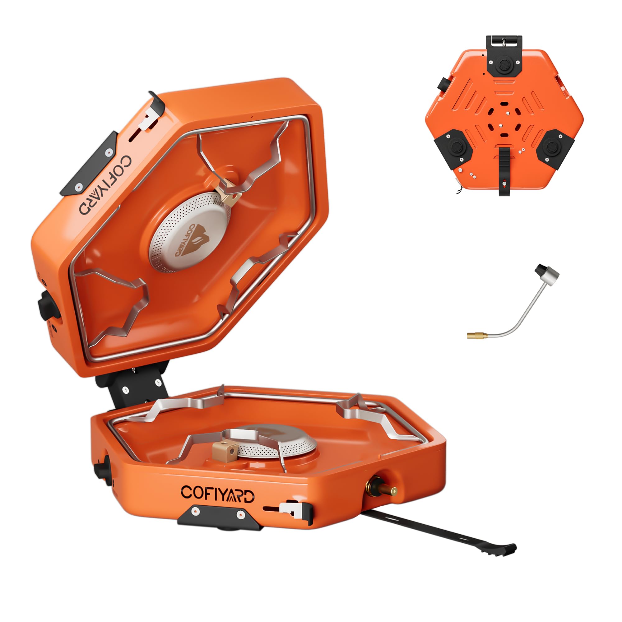 Portable 2 Burner Propane Camping Stove with Bag