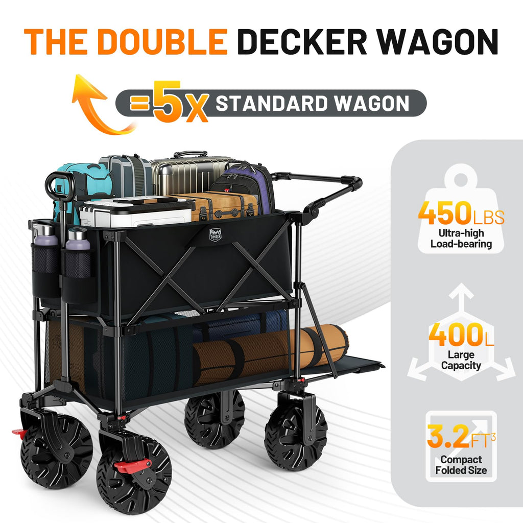 Heavy Duty Double Decker Folding Camping Wagon