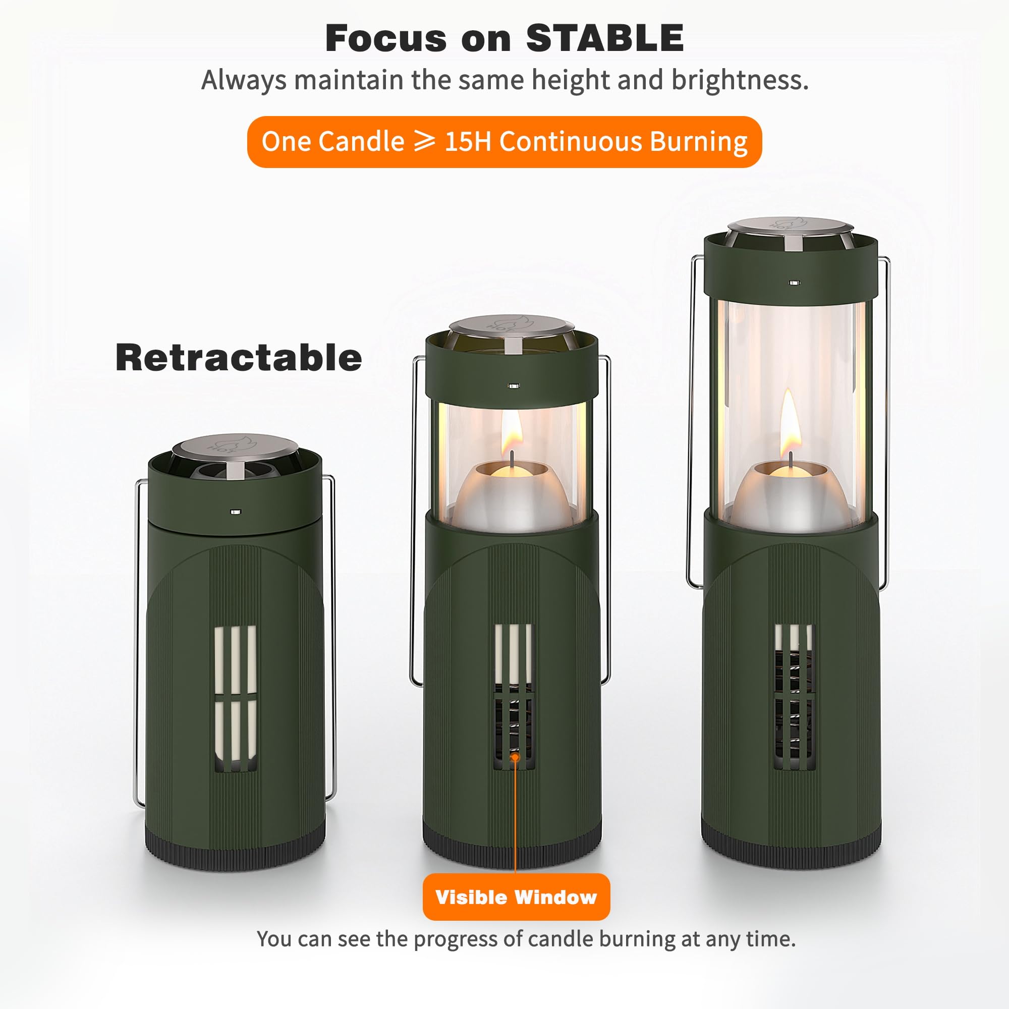 Mini Candle Camping Lantern with Storage Bag
