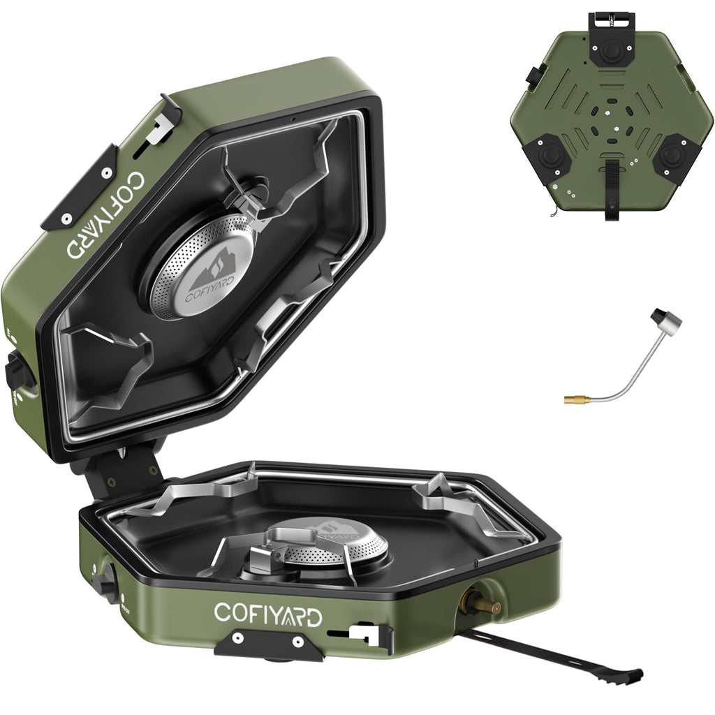 Portable 2 Burner Propane Camping Stove with Bag